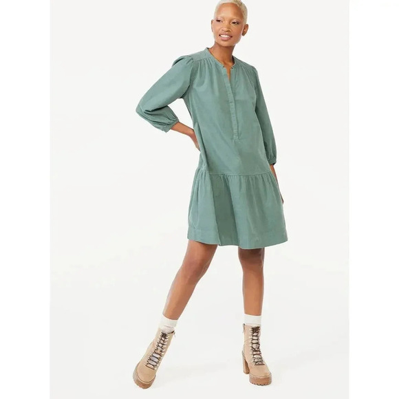 Free Assembly Tiered Swing Dress Laurel Wreath Size M - Picture 3 of 10